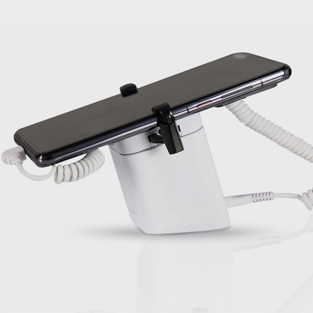 Tiendas minoristas ABS Metal Acrílico Mostrador de escritorio Soporte de alarma de seguridad Soporte de exhibición antirrobo para teléfonos con cable de carga